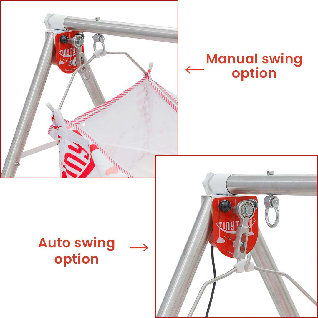 TinyTyke Baby Rocks Premium- Automatic Baby Cradle | Ghodiyu | Crib | Swing | Jhula