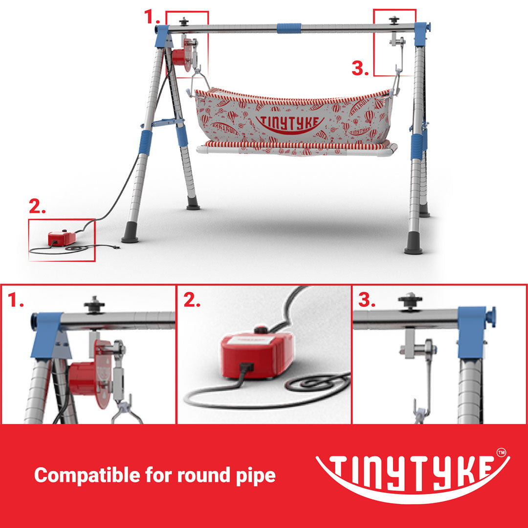 TinyTyke Baby Rocks Cradle Automation Kit for Manual Cradle | Ghodiyu | Crib | Swing | Jhula