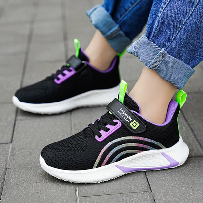 Spring Autumn Kids Shoes Baby Girls Children's Casual Sneakers Breathable Soft Anti-Slip Walking Running Sports Shoes Size 26-38