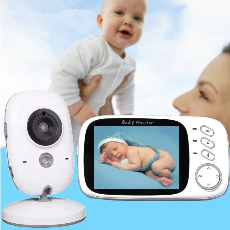 Video Baby Monitor 2.4G Wireless with 3.2 Inches LCD 2 Way Audio Talk Night Vision Surveillance Security Camera Babysitter