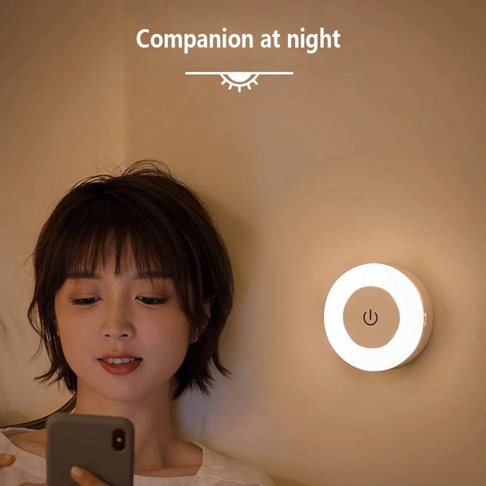 0.6W LED Night Light Wall Nights Lamp Wireless Rechargeable Touch Light With Magnetic Dimmable Baby Nursery Lamp For Kitchen