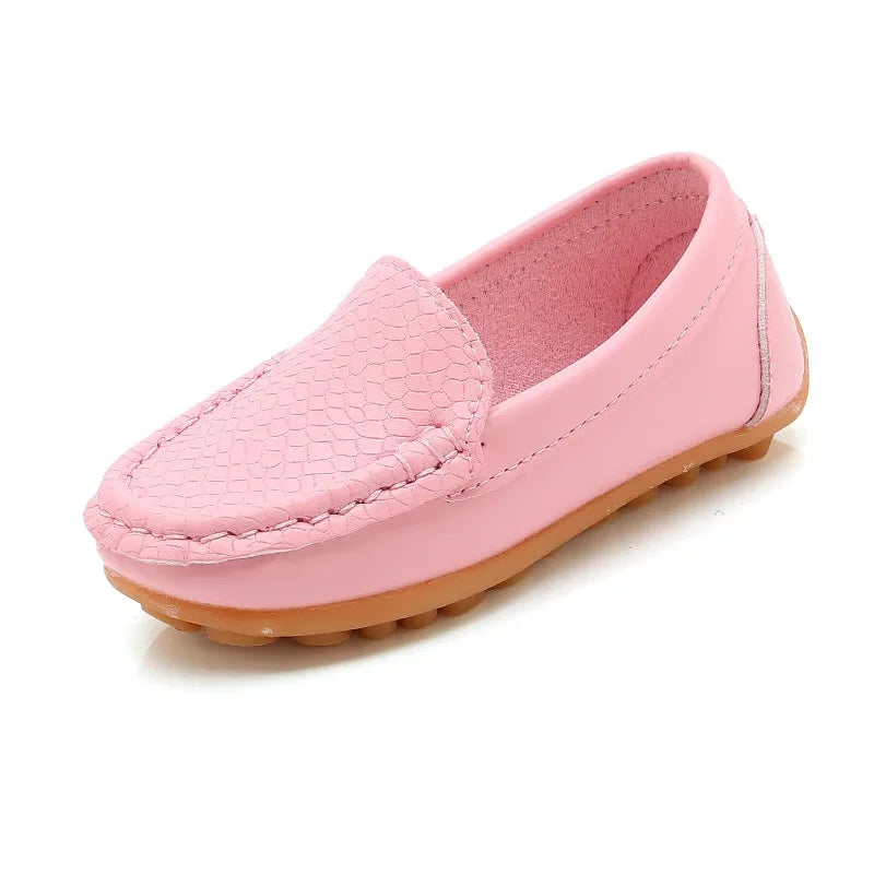 12 Colors All Sizes 21-36 Children Shoes PU Leather Casual Styles Boys Girls Shoes Soft Comfortable Loafers Slip On Kids Shoes