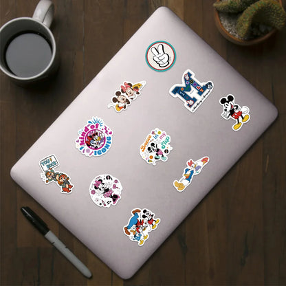 50PCS Disney Movie Minnie Mickey Stickers Anime Decal DIY Skateboard Laptop Motorcycle Cool Cute Cartoon Sticker Pack Kids Toy