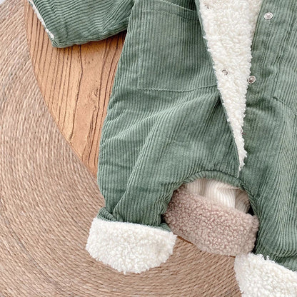 2023 Baby Clothes Overalls Overalls Winter Girl Thicken Romper Corduroy Jumpsuit Kids Boy Clothing Toddler Bodysuit Newborns