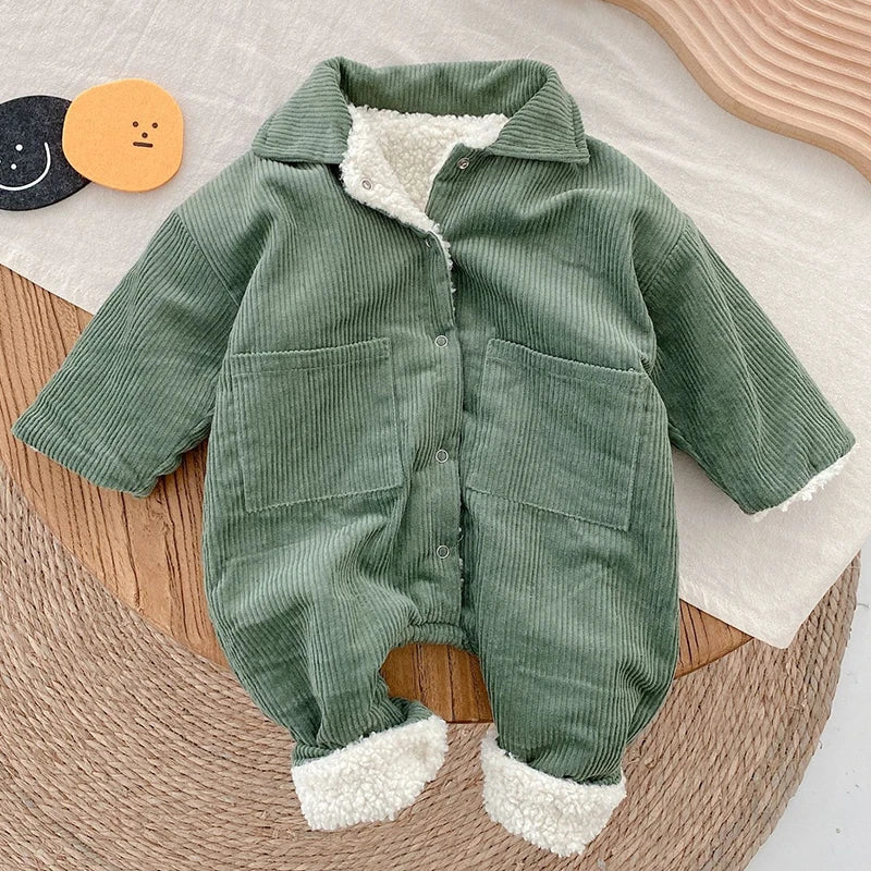 2023 Baby Clothes Overalls Overalls Winter Girl Thicken Romper Corduroy Jumpsuit Kids Boy Clothing Toddler Bodysuit Newborns