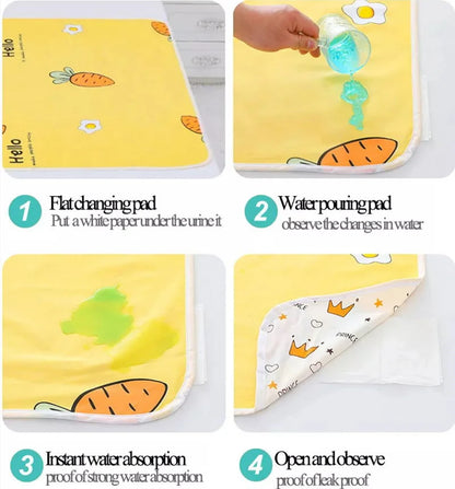 Reusable Baby Changing Mat Cover Diaper Mattress Bed Sheets for Newborn Baby Waterproof Portable Change Pad Table Floor Play Mat