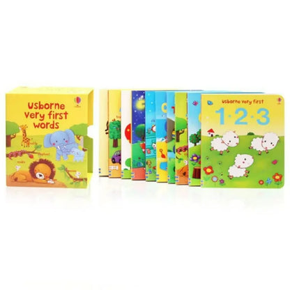 10Pcs/set English Books Usborne Very First Words Hardcover Board Book Children's Enlightenment Educational Toy Picture Textbook