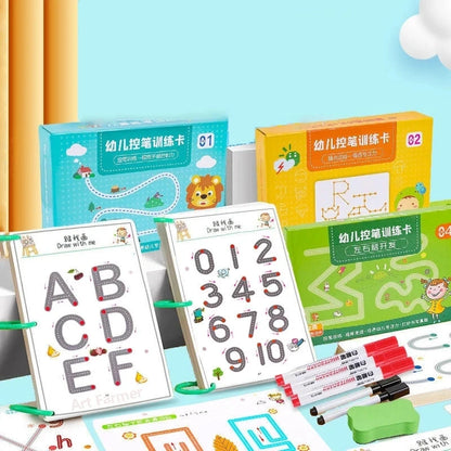 English Magic Book Learning Lettering In Tracing Workbook for Kids Reusable Calligraphy Copybook for Children Montessori Writing