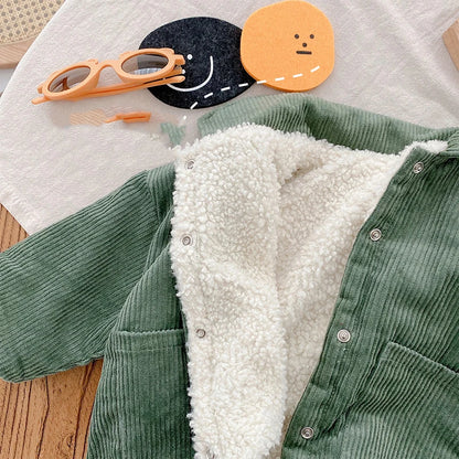 2023 Baby Clothes Overalls Overalls Winter Girl Thicken Romper Corduroy Jumpsuit Kids Boy Clothing Toddler Bodysuit Newborns