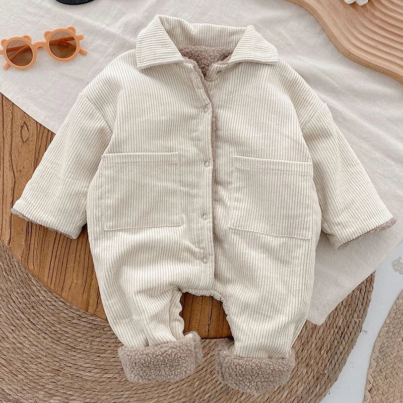 2023 Baby Clothes Overalls Overalls Winter Girl Thicken Romper Corduroy Jumpsuit Kids Boy Clothing Toddler Bodysuit Newborns