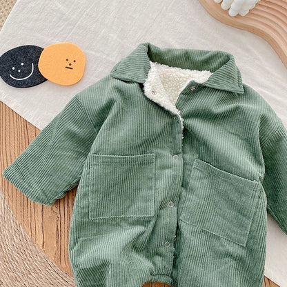 2023 Baby Clothes Overalls Overalls Winter Girl Thicken Romper Corduroy Jumpsuit Kids Boy Clothing Toddler Bodysuit Newborns