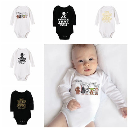 Newborn Baby Boys Long Sleeve Romper Toddler Star Wars Girls Bodysuits Infant Jumpsuit Playsuit Outfits Clothes Spring Costumes