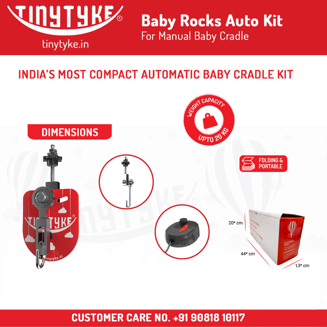 TinyTyke Baby Rocks Cradle Automation Kit for Manual Cradle | Ghodiyu | Crib | Swing | Jhula