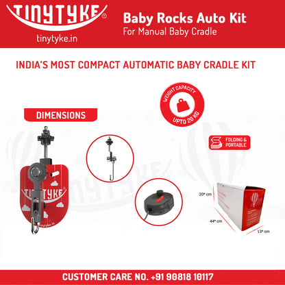 TinyTyke Baby Rocks Kit de automatización de cuna para cuna manual | Ghodiyu | Cuna | Columpio | Jhula